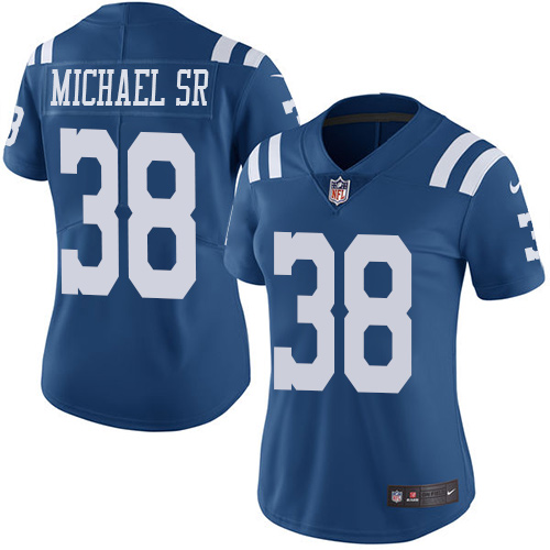 Indianapolis Colts #38 Limited Christine Michael Sr Royal Blue Nike NFL Women Rush Vapor Untouchable Jersey->youth nfl jersey->Youth Jersey